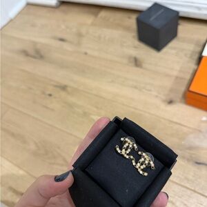 Gold and Silver Chanel Earrings